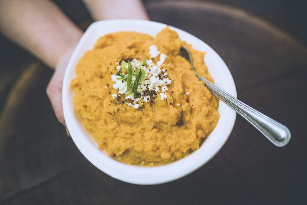  MASHED SWEET POTATO WITH GOAT CHEESE