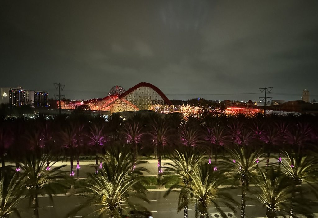 disneyland at night in anaheim california