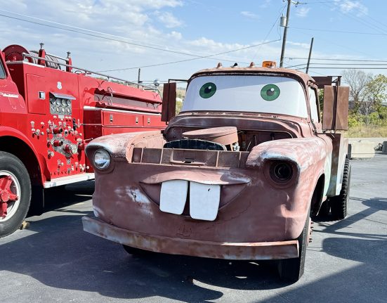 two mater at Cars on the Route 13 Miles of Route 66 in Kansas