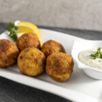 Cod Croquettes with Lemon Caper Aioli