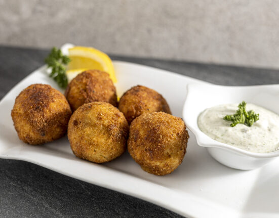 Cod Croquettes with Lemon Caper Aioli