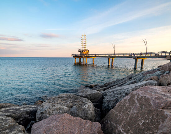The Brant Street Pier in Burlington, Ontario, Canada