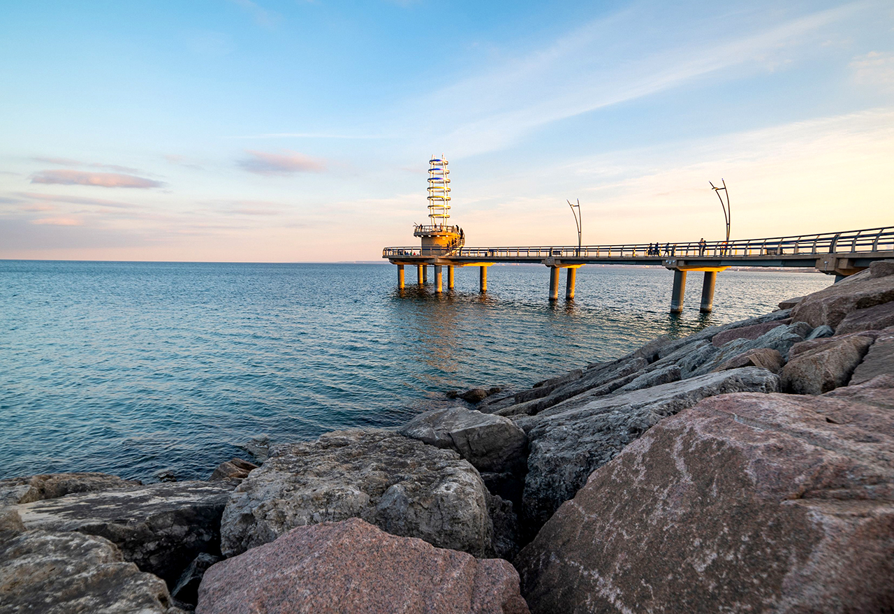 The Brant Street Pier in Burlington, Ontario, Canada