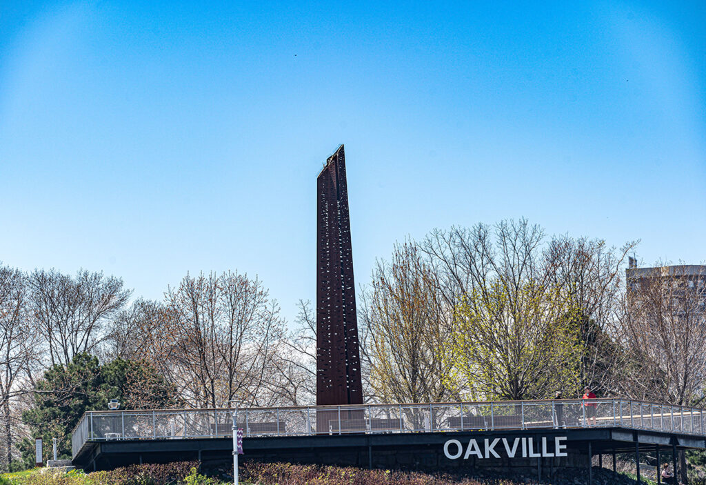 The Tannery Hill Beacon in Oakville on a sunny clear day. Oakville, Ontario, Canada