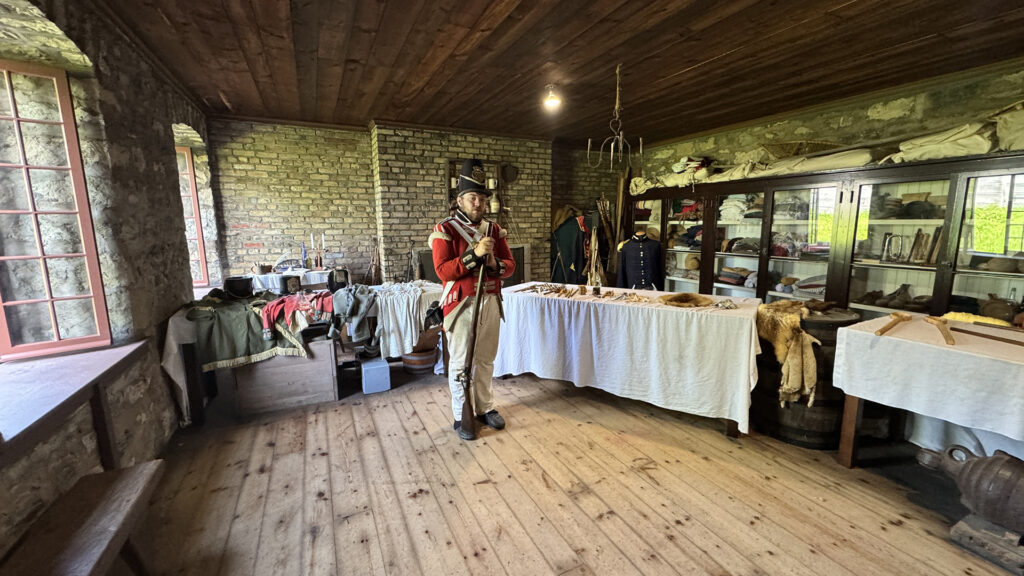 Old Fort Erie interpreter on a guided tour niagara falls ontario canada