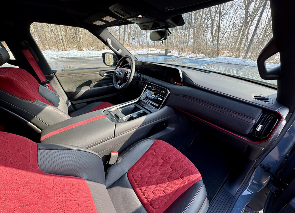 interior from front passenger side 2026 Nissan Armada NISMO