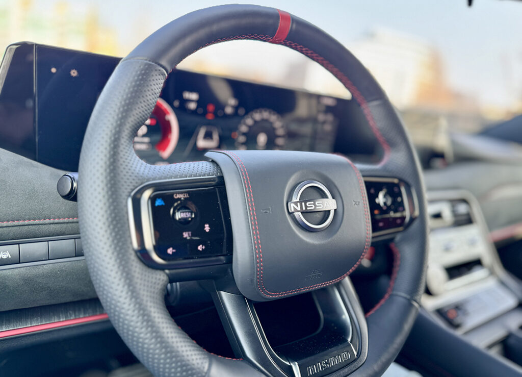 steering wheel and dash from driver side 2026 Nissan Armada NISMO